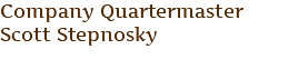 Company Quartermaster Scott Stepnosky